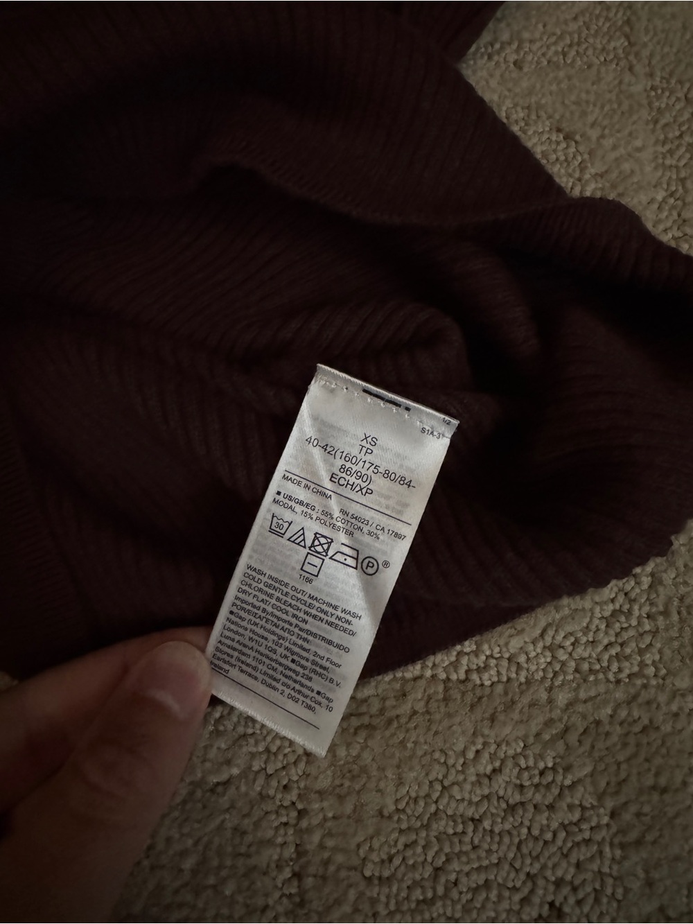 GAP Ribbed V-Neck Tank Top - Brown - Picture 5 of 5